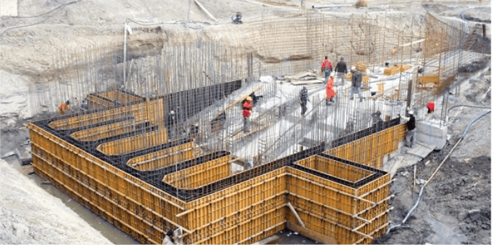 construction crew building frame